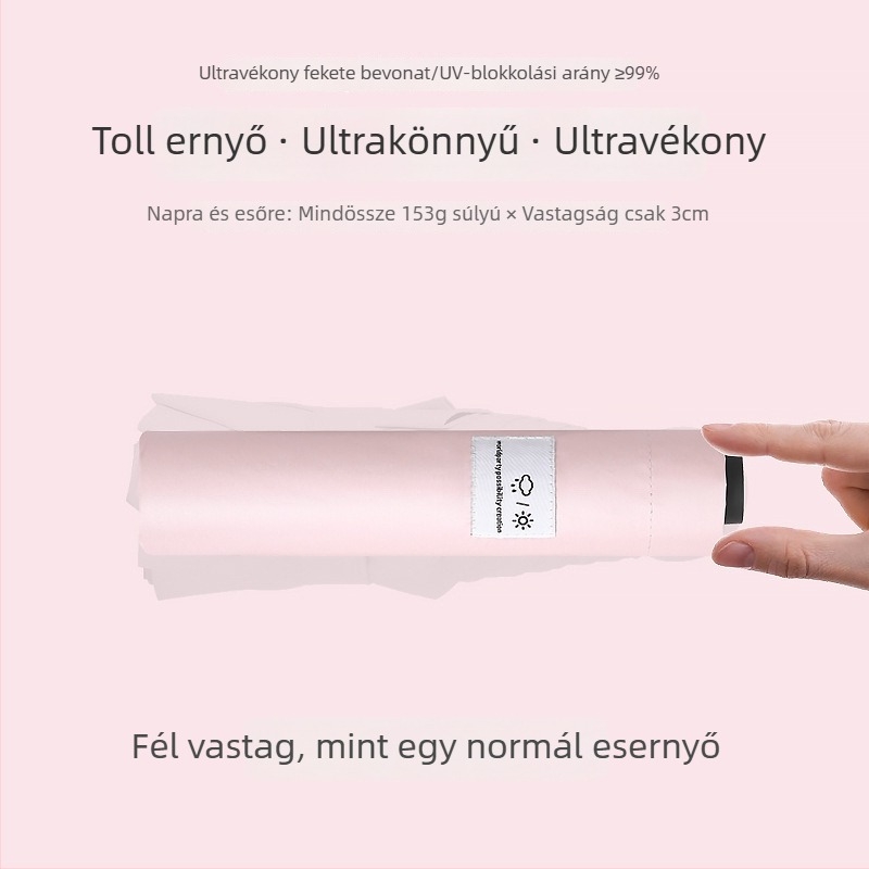 Ultra könnyű napernyő 0,1 kg UV védelem, 6 kar, összecsukható női napernyő, testreszabható reklámnapernyő