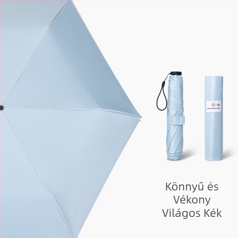 Ultra könnyű napernyő 0,1 kg UV védelem, 6 kar, összecsukható női napernyő, testreszabható reklámnapernyő