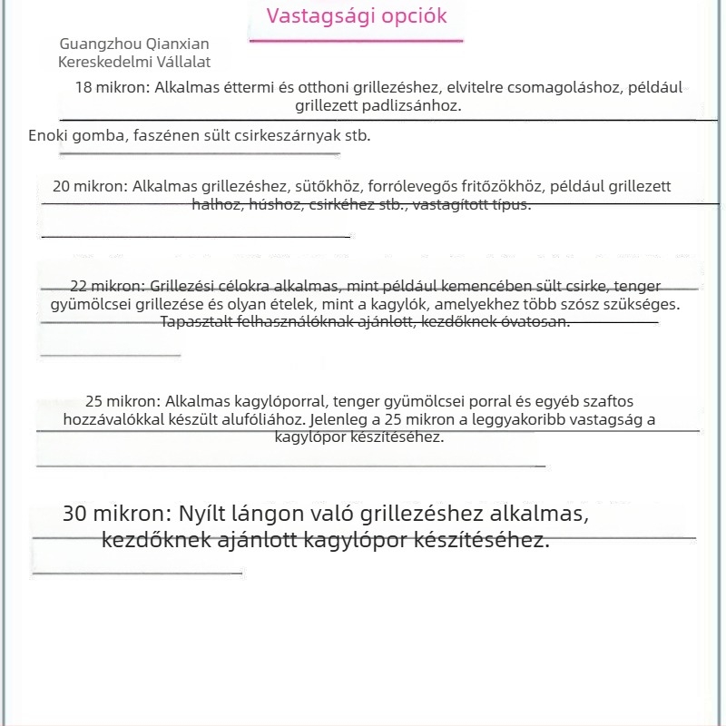 Sűrített, puha alumíniumfólia sütőhöz – otthoni és professzionális használatra; ideális halakhoz, tengeri ételekhez és csirkéhez.