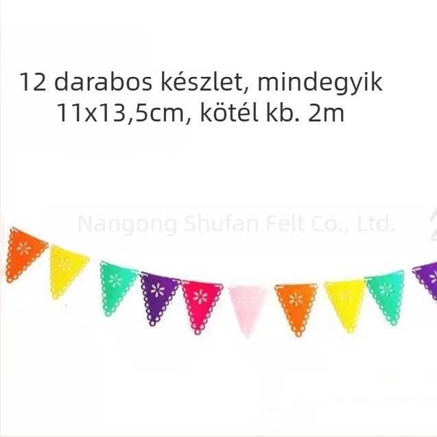 Halloween háromszög zászlók, mexikói dekorációk, piñata, Halottak napja zászlók, karácsonyi zászlófüzér