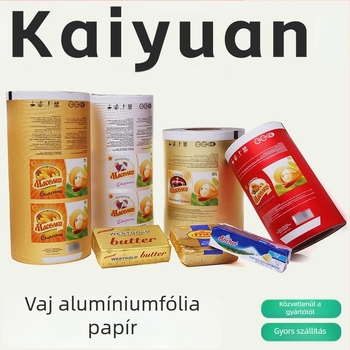 Nyomtatott alumínium-fóliával laminált papír vajcsomagoláshoz