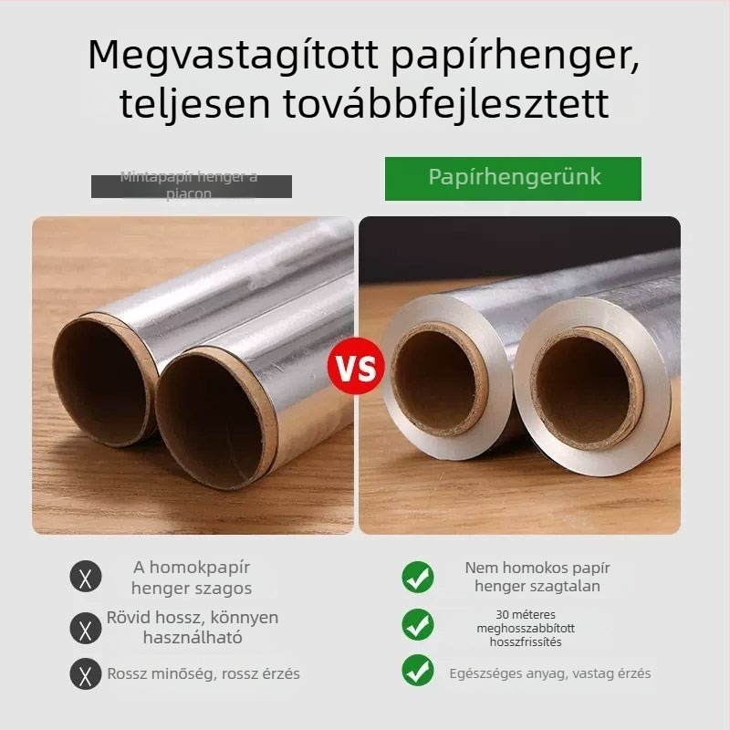 Masszív alumínium-fólia grillhez és sütéshez, sütőbe és légsütőbe is használható.