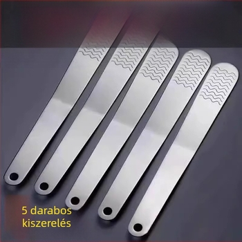 Rozsdamentes acél töltőeszközök gombócok töltésére: töltőkanál, töltő spatula, hús töltődeszka
