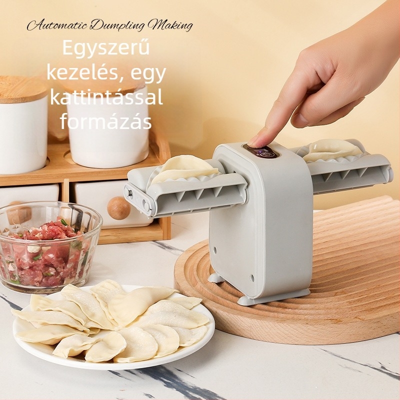 Otthon használatra szánt teljesen automata dumpling készítő – kompakt elektromos tészta nyújtó és töltő készülék