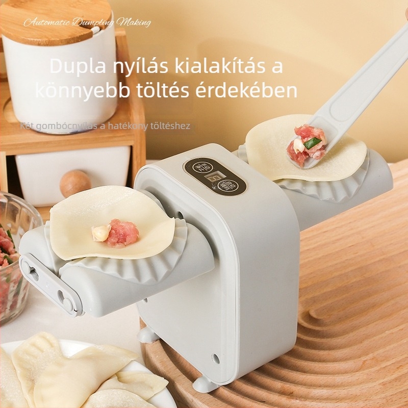 Otthon használatra szánt teljesen automata dumpling készítő – kompakt elektromos tészta nyújtó és töltő készülék