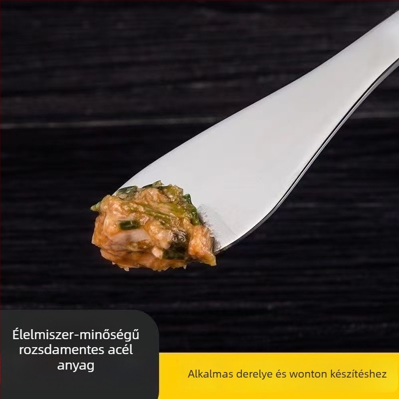 Élelmiszer-minőségű rozsdamentes acél töltőeszköz házi készítésű gombócokhoz és wontonokhoz