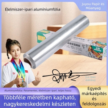 Egyszer használatos, vastag élelmiszer-minőségű alumíniumfólia tekercs grillsütőhöz, sütőhöz és csomagoláshoz