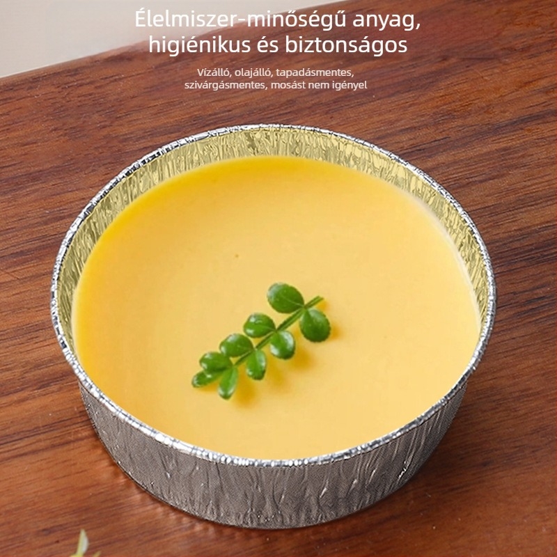 Egyszer használatos alumínium sütőformák – tarte és mini süteményekhez, krizantém alakú