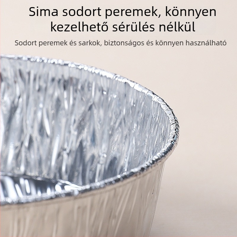 Egyszer használatos alumínium sütőformák – tarte és mini süteményekhez, krizantém alakú