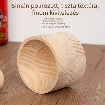 Fából készült gombóc- és tésztakészlet: tésztanyújtó, nyomó és süteményformák
