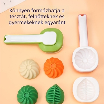 Három az egyben frissített tészta préselő eszköz zsemle- és gombóctészta héjakhoz, háztartási kézi kis tésztanyomó, tészta nyújtó