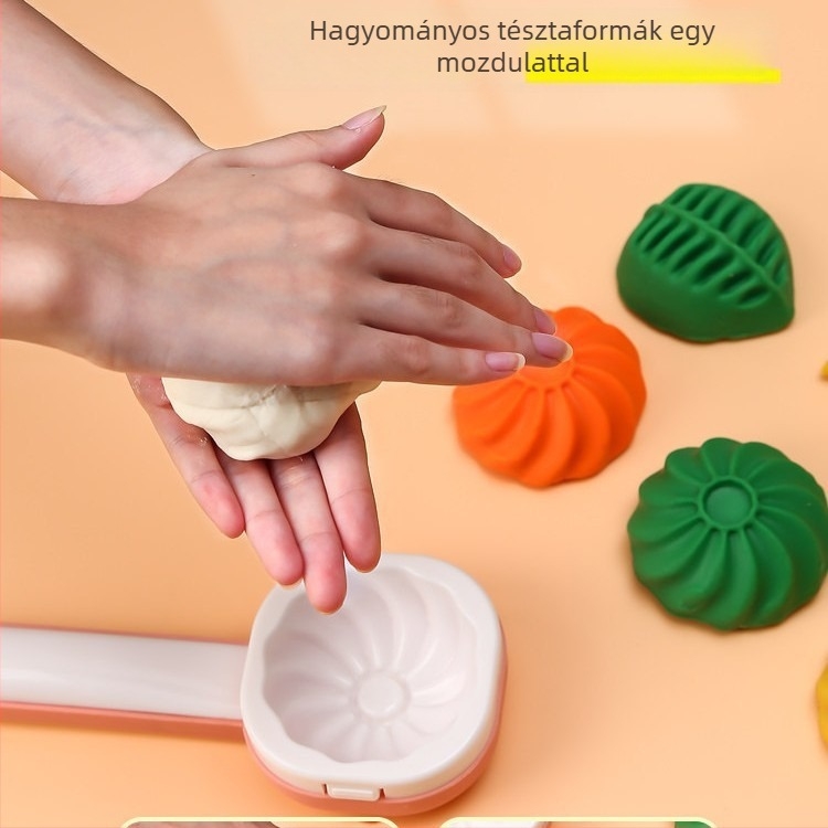 Három az egyben frissített tészta préselő eszköz zsemle- és gombóctészta héjakhoz, háztartási kézi kis tésztanyomó, tészta nyújtó