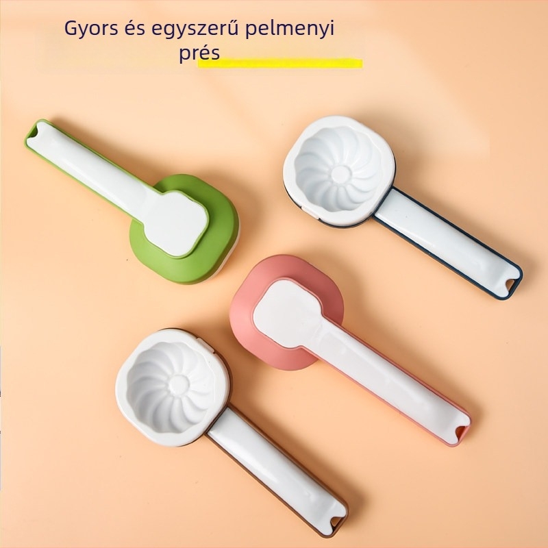 Három az egyben frissített tészta préselő eszköz zsemle- és gombóctészta héjakhoz, háztartási kézi kis tésztanyomó, tészta nyújtó