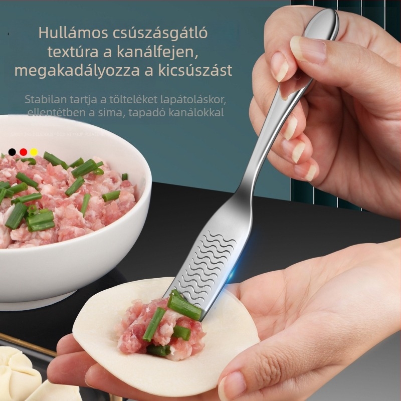 Új 316L rozsdamentes acél gombóc- és wonton töltőkanál