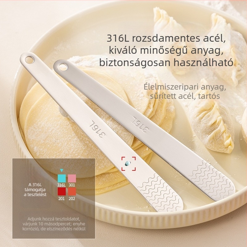 316L rozsdamentes acél gombócskanál akasztólyukkal, töltésre és formázásra szolgáló eszköz, modern minimalist dizájn