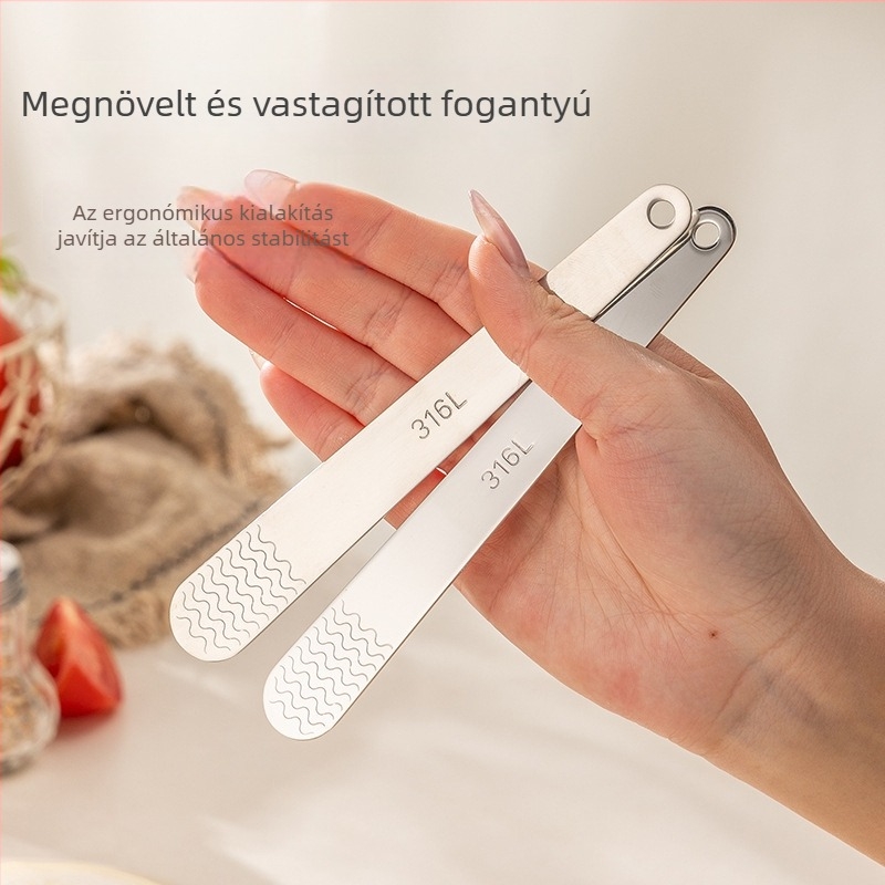 316L rozsdamentes acél gombócskanál akasztólyukkal, töltésre és formázásra szolgáló eszköz, modern minimalist dizájn