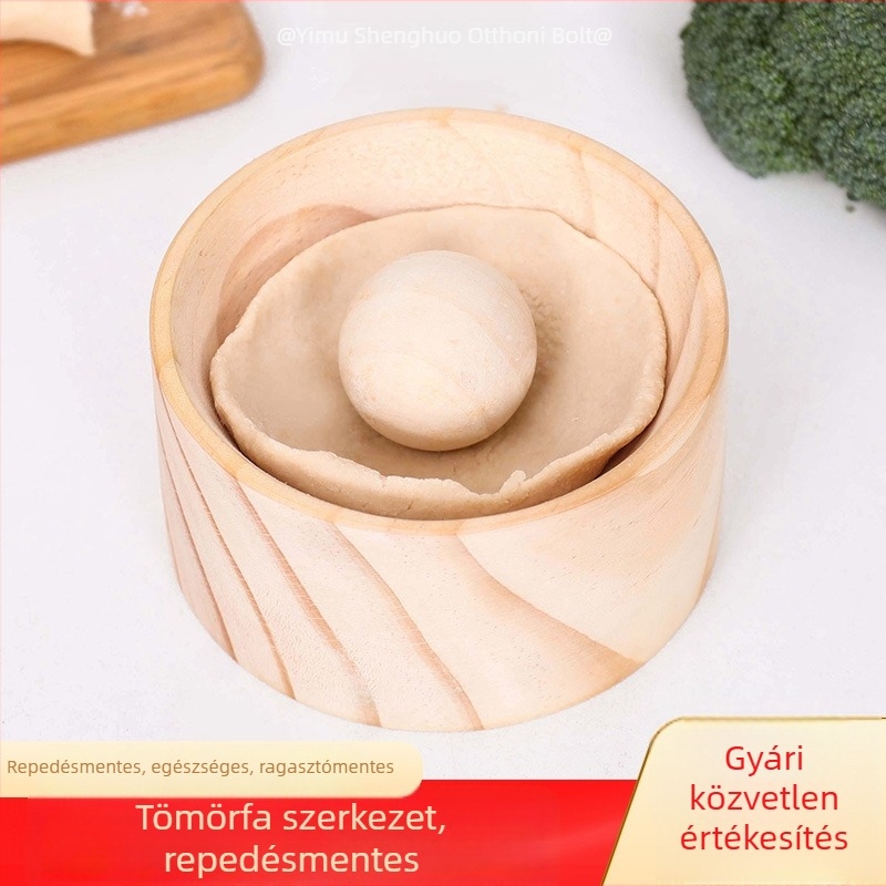 Fából készült kör alakú tésztaformázó eszköz gyoza és mochi gyors formázáshoz