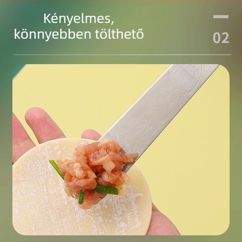 Dumpling és wonton töltőkanál, univerzális keverőkanál, 304 rozsdamentes acél, 1 db