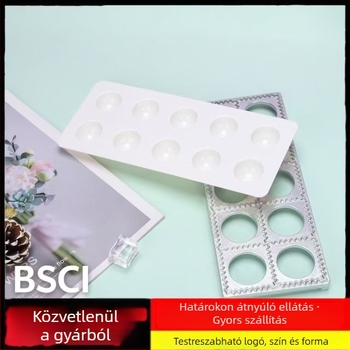 Alumínium ötvözetből készült gombócformázó, 10 és 12 lyukas, olasz stílusú, konyhai eszköz