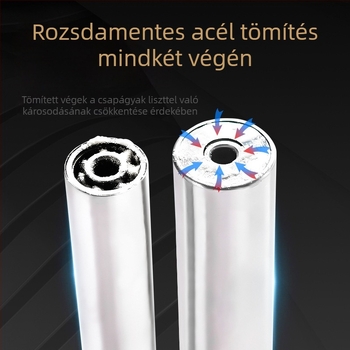 Diri rozsdamentes acélból készült kettős tengelyű tésztarrolló – beépített nyújtóval, otthoni használatra