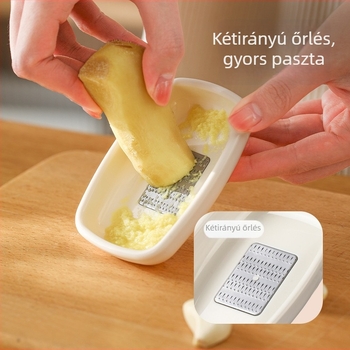 FaSoLa gyömbér- és fokhagyma grinder, konyhai többfunkciós eszköz ABS-ből, 9.8 × 6.8 × 2 cm