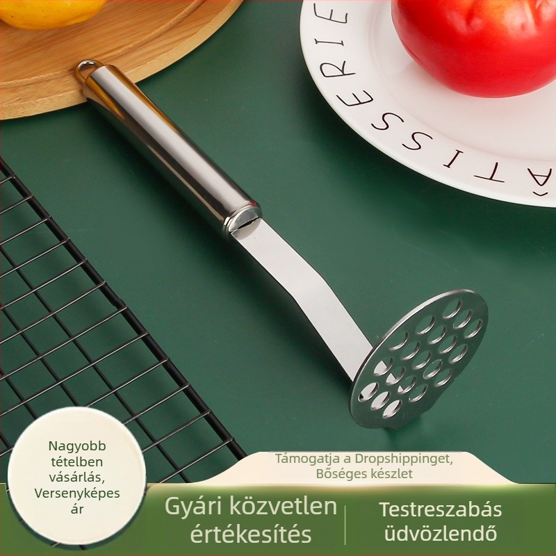 Rozsdamentes acél burgonya törő, kézi konyhai törő, multifunkcionális élelmiszer-törő