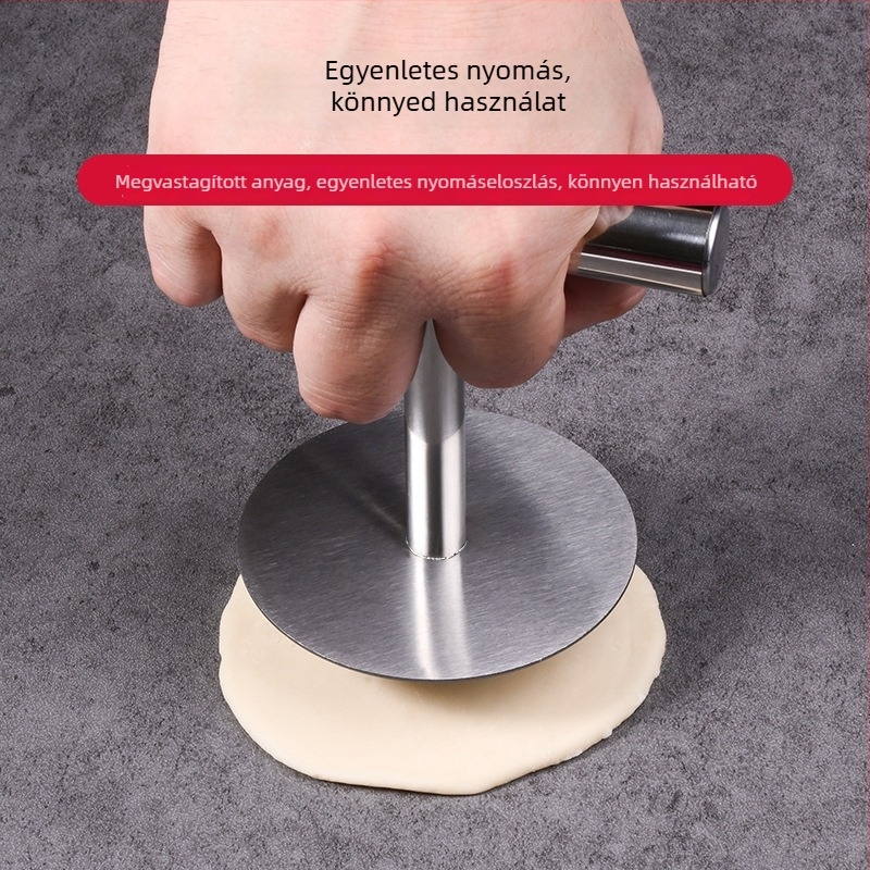 Rozsdamentes acélból készült kör alakú húsnyomó és gombóc‑tészta forma – konyhai DIY eszköz burgerhez és marhahúspogácsákhoz, rizsgolyók formázásához