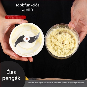 Kézi fokhagyma prés és zúzó, gyömbér aprító, kis műanyag konyhai processzor