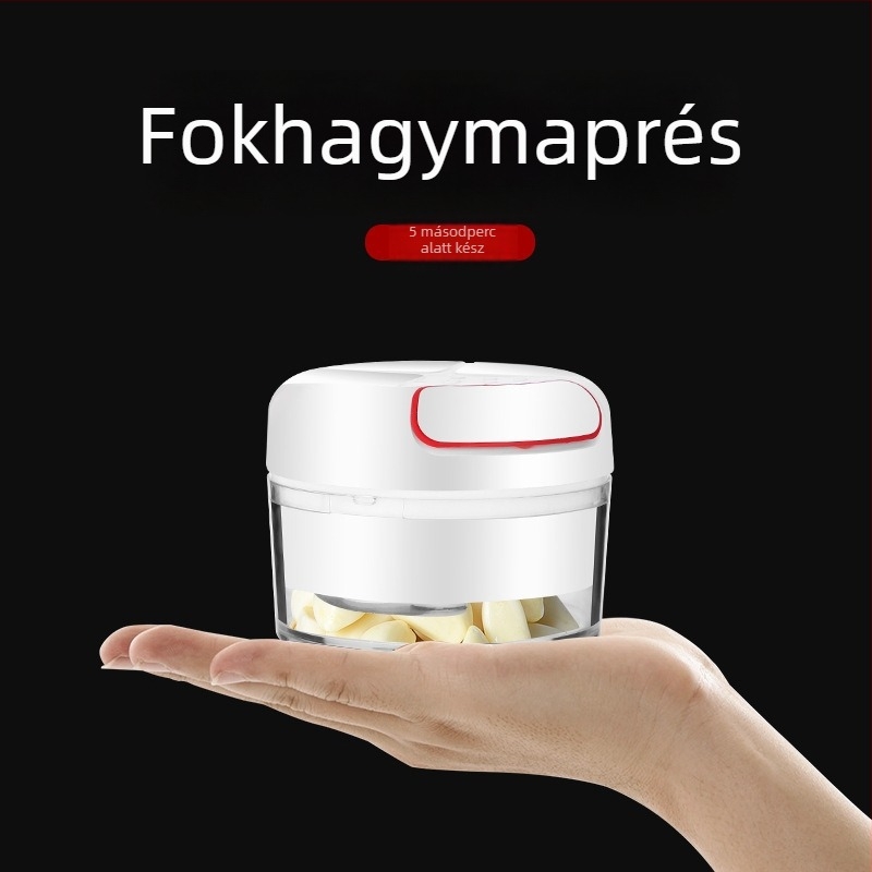 Kézi fokhagyma prés és zúzó, gyömbér aprító, kis műanyag konyhai processzor