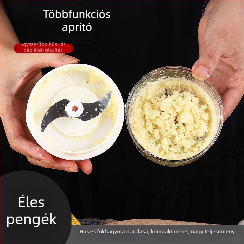 Kézi fokhagyma prés és zúzó, gyömbér aprító, kis műanyag konyhai processzor