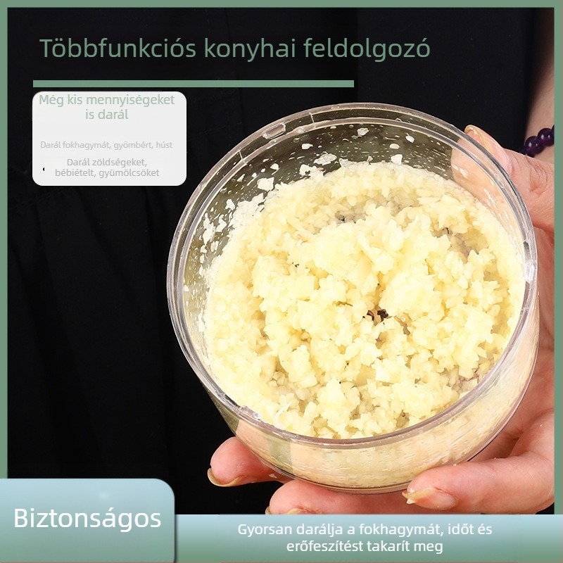 Kézi fokhagyma prés és zúzó, gyömbér aprító, kis műanyag konyhai processzor