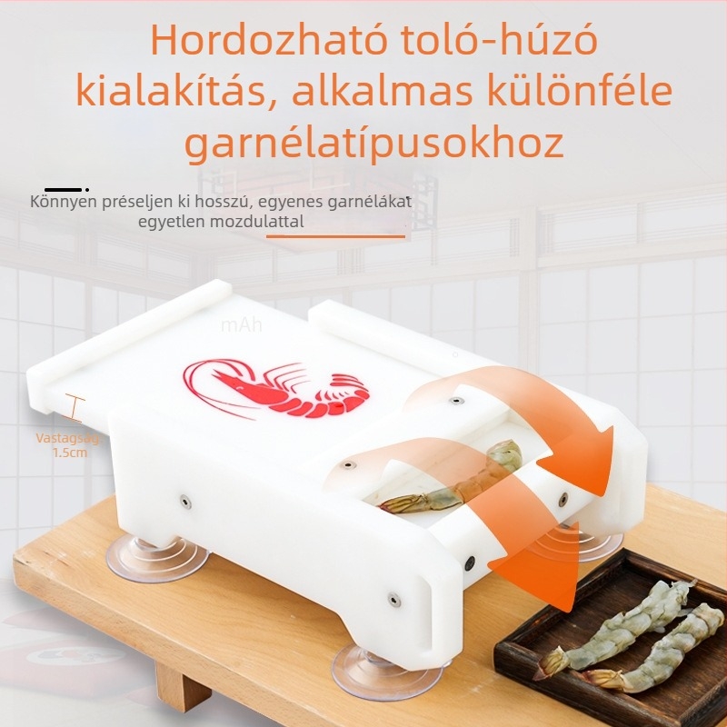 Garnéla nyomó és formázó forma a konyhában