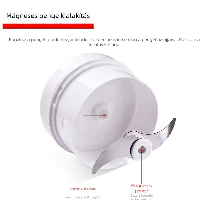 Kézi fokhagymaprés és zúzó a fokhagyma, gyömbér és csípős paprika számára – kompakt konyhai eszköz
