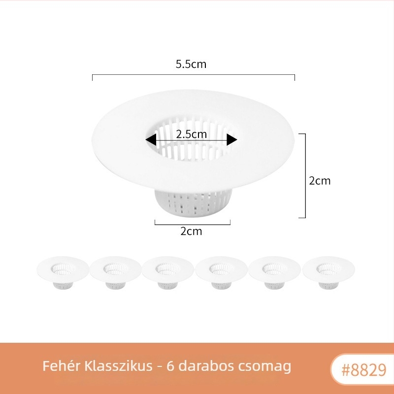 6 db kerámia mosdó szűrő, hajszálak gyűjtője, dugulás elleni védelem