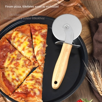 Bambusz fogantyújú pizzavágó