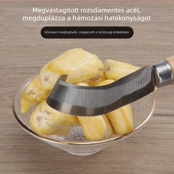Jackfruit magkivágó kés rozsdamentes acél pengével és bükkfa nyéllel