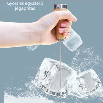 Hosszú fa markolatú jéggolyó-formázó eszköz – bár eszköz