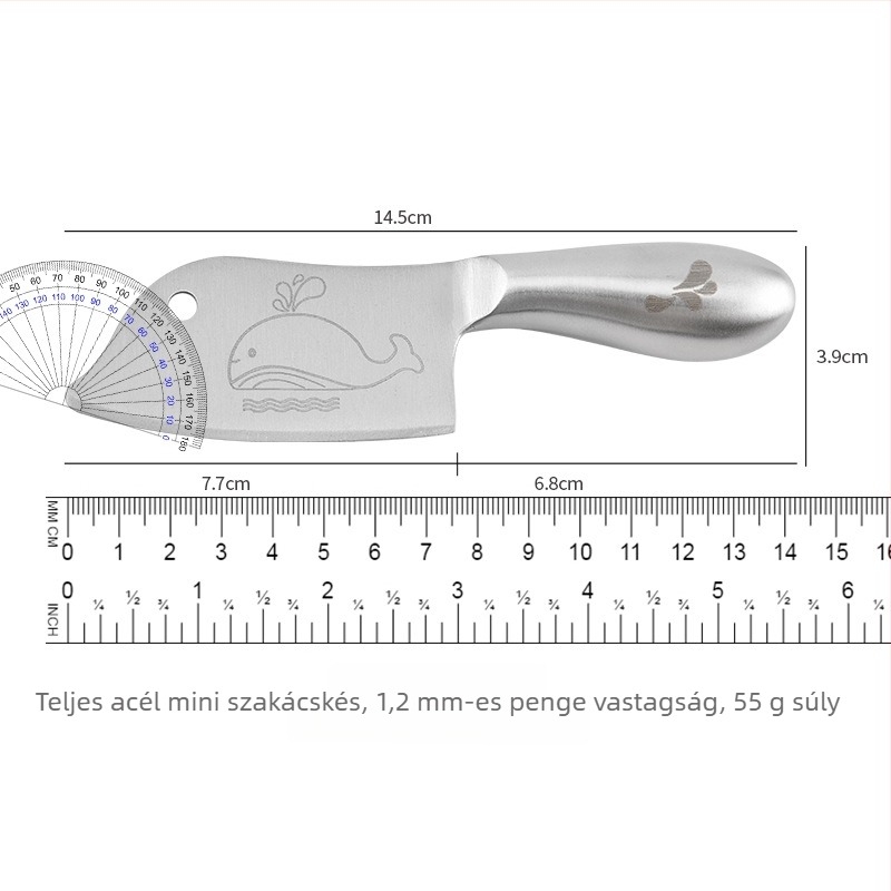 Mini konyhai kés teljes acélból – gyümölcs- és saláta kés, otthoni használatra