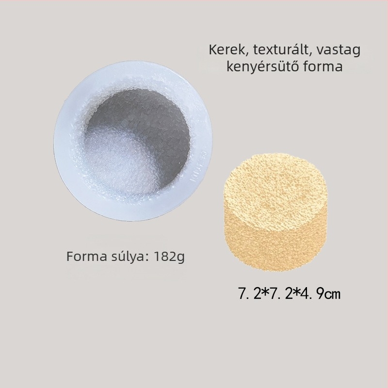 Szilikon sütőforma gőzölt tejpudingos zsemlékhez, dagasztó forma, üreges kör alakú toast- és tortaforma