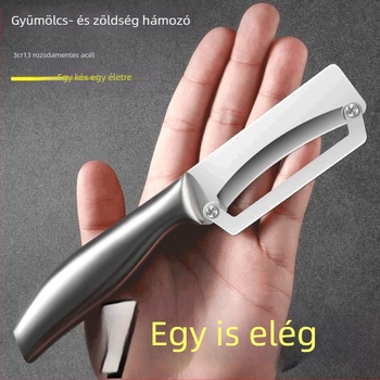 Többfunkciós hámozó kés, rozsdamentes acélból, háztartási és kereskedelmi használatra, vastított tök- és saláta hámozó, modell #6
