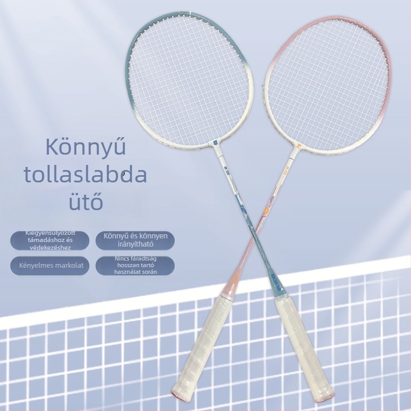 Bokai vasötvözet tollaslabdaütő – ultra könnyű, tartós, két darabos készlet felnőttek edzéséhez