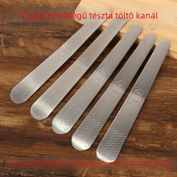 Rozsdamentes acélból készült gombóc- és baozi készítő eszközök — töltelék spatula, töltelék keverőkanál és töltelék felvételi eszköz
