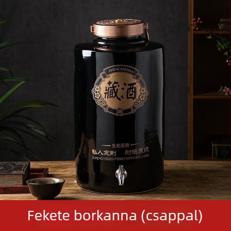 Kerámiából készült bortartó edények otthoni pince tároláshoz, zárható