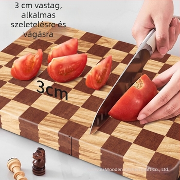 Akácfa vágódeszka a konyhához, gyümölcsök és általános vágásokhoz