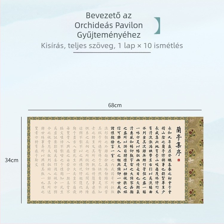 Színes rizspapír átírókönyv kisméretű íráskészséghez – ecsettel való írás gyakorlat, kínai tanulmányok kezdőknek