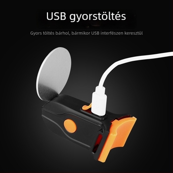 USB töltésű hátsó lámpa mountain bike és road bike-hoz, több üzemmódos szív alakú villogó hátsó lámpa éjszakai kerékpározáshoz