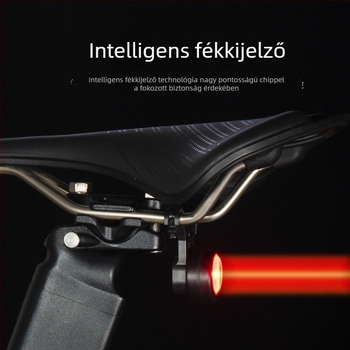 Kerékpár hátsó lámpa intelligens fékérzékelővel, MTB és országúti kerékpárokhoz, hosszú üzemidejű akkumulátor, kerékpáros kiegészítő