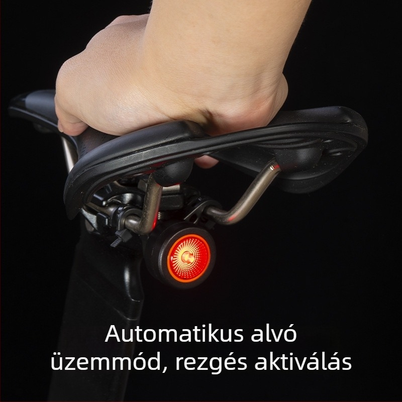 Kerékpár hátsó lámpa intelligens fékérzékelővel, MTB és országúti kerékpárokhoz, hosszú üzemidejű akkumulátor, kerékpáros kiegészítő