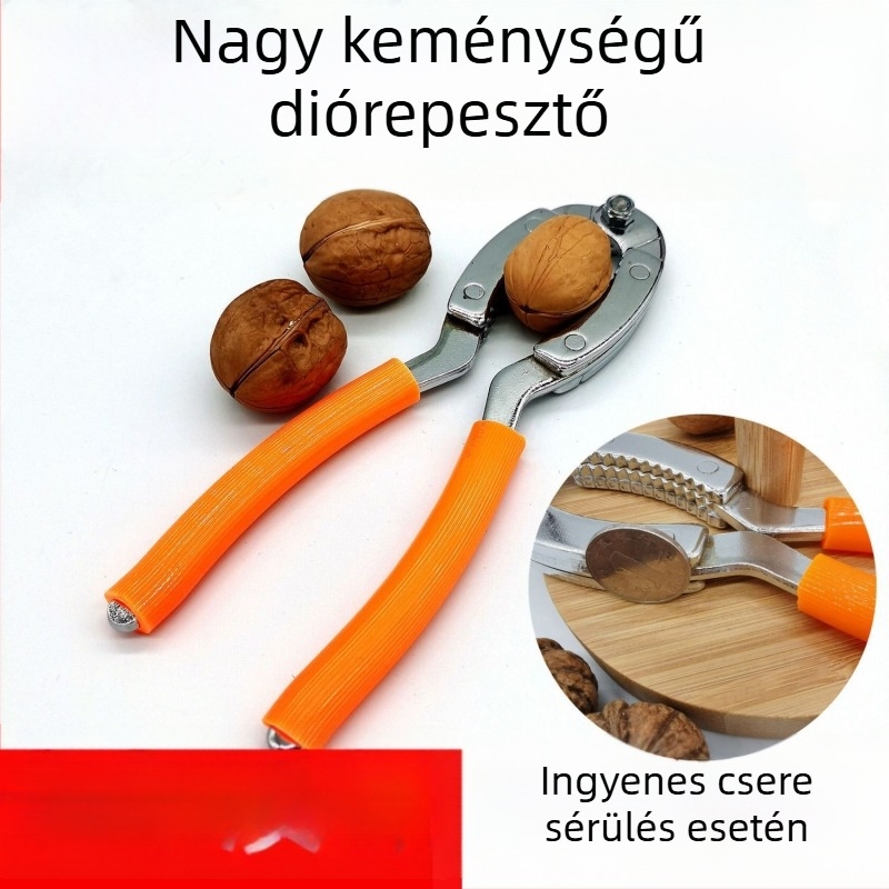 Diónyitó és héjleválasztó eszköz, vastított diócsipesz