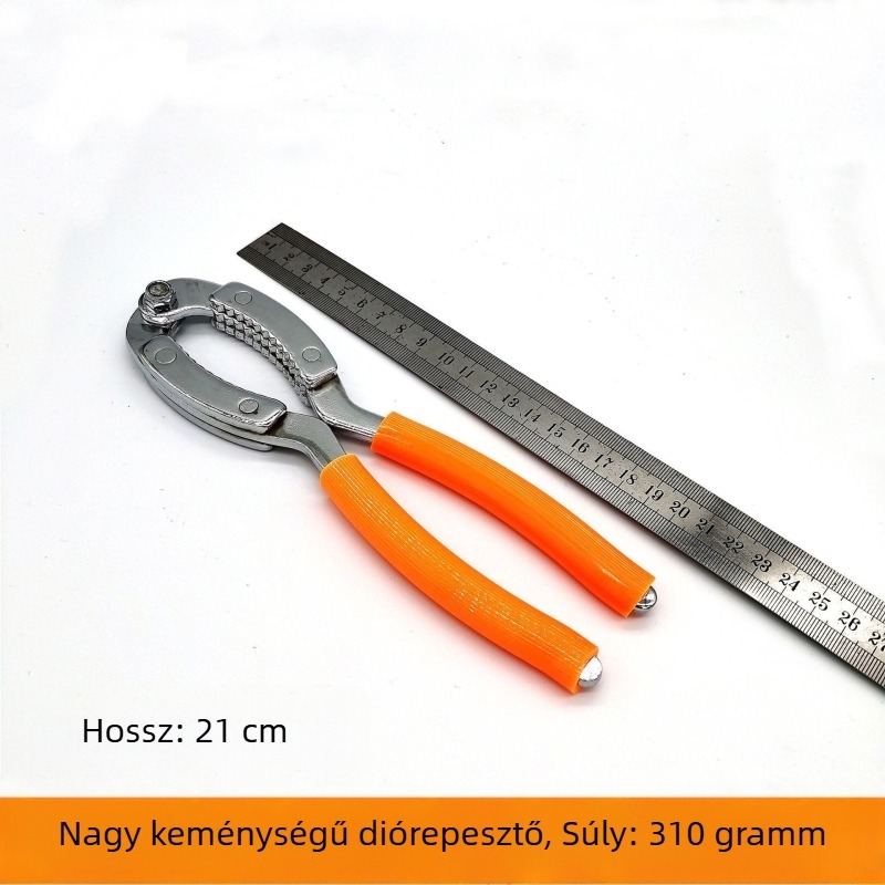 Diónyitó és héjleválasztó eszköz, vastított diócsipesz